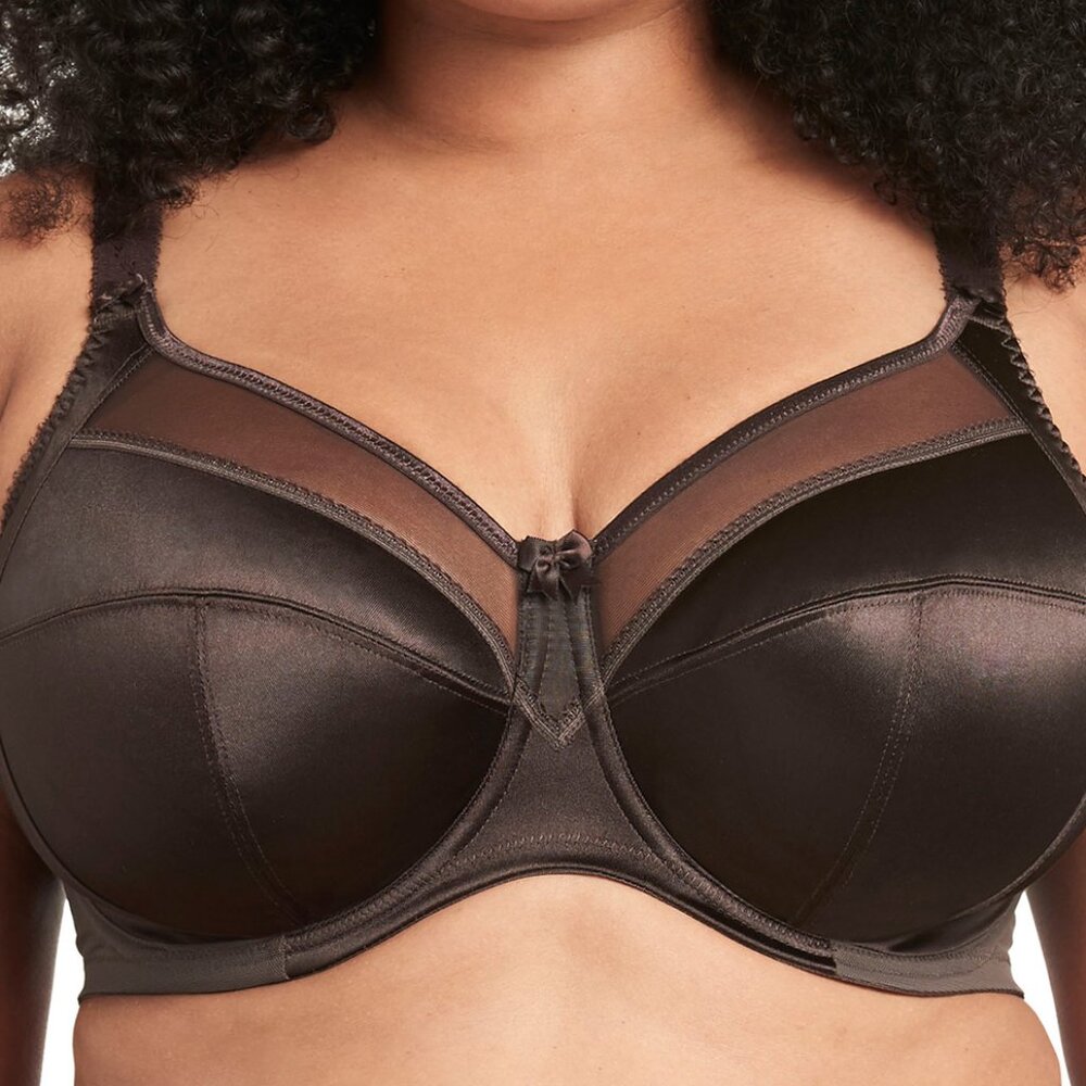 NWT Goddess Keira Banded Bra in Chocolate Brown, 46DD